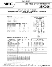 3SK206-T2 datasheet pdf NEC