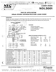 NDL3001 datasheet pdf NEC