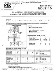 NDL3110 datasheet pdf NEC