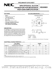 NE699M01-T1 datasheet pdf NEC