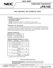 UPA102G-E1 datasheet pdf NEC
