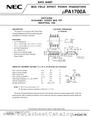 UPA1700AG-E2 datasheet pdf NEC