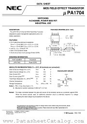 UPA1704G-E2 datasheet pdf NEC