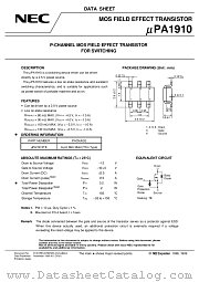 UPA1910TE-T2 datasheet pdf NEC