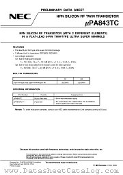 UPA843TD datasheet pdf NEC