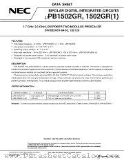 UPB1502GR-E2 datasheet pdf NEC