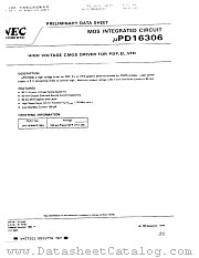 UPD16306GF-3BA datasheet pdf NEC