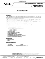 UPD63315GA-9EU datasheet pdf NEC