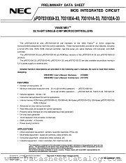 UPD703101AGJ-33-XX-UEN datasheet pdf NEC
