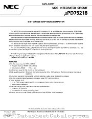 UPD75218CW-XXX datasheet pdf NEC