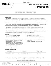 UPD75236GJ-XXX-5BG datasheet pdf NEC