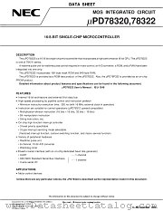 UPD78322GF-XXX-3B9 datasheet pdf NEC