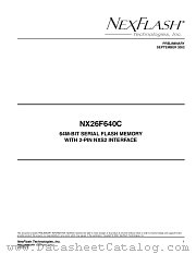 NX26F640C-3T datasheet pdf NexFlash