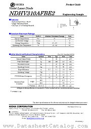 NDHV310AFBE2 datasheet pdf NICHIA CORPORATION