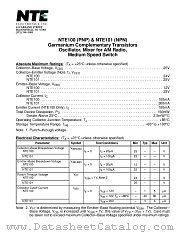 NTE101 datasheet pdf NTE Electronics