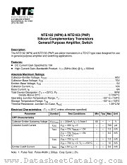 NTE183 datasheet pdf NTE Electronics