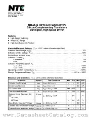 NTE2546 datasheet pdf NTE Electronics