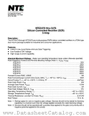 NTE5472 datasheet pdf NTE Electronics