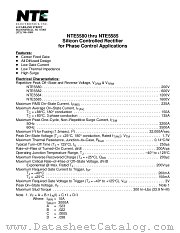 NTE5582 datasheet pdf NTE Electronics