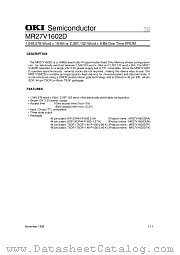 MR27V1602DRA datasheet pdf OKI electronic components