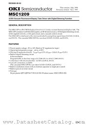 MSC1209GS-2K datasheet pdf OKI electronic components