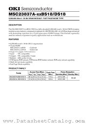 MSC23837A-70DS18 datasheet pdf OKI electronic components