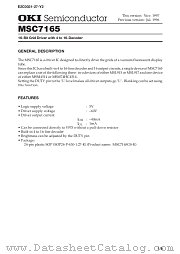 MSC7165GS-K datasheet pdf OKI electronic components