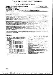 MSM41256A-15RS datasheet pdf OKI electronic components