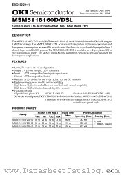 MSM5118160D-70JS datasheet pdf OKI electronic components
