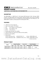 MSM514400E-70TS-K datasheet pdf OKI electronic components