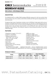 MSM54V16282-60GS-K datasheet pdf OKI electronic components
