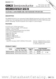 MSM54V32126-60GS-K datasheet pdf OKI electronic components
