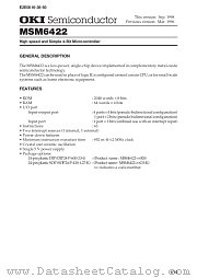 MSM6422-XXRS datasheet pdf OKI electronic components