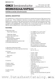 MSM65524A-XXXJS datasheet pdf OKI electronic components