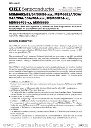 MSM6653A-XXXRS datasheet pdf OKI electronic components