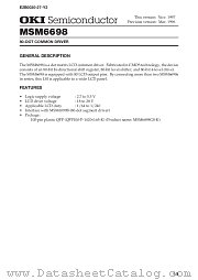 MSM6698GS-K datasheet pdf OKI electronic components