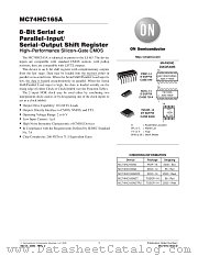 MC74HC165AFL1 datasheet pdf ON Semiconductor