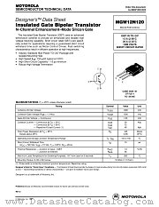 MGW12N120 datasheet pdf ON Semiconductor