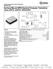 2N2222AUA datasheet pdf Optek Technology