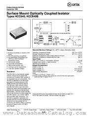 HCC640B datasheet pdf Optek Technology