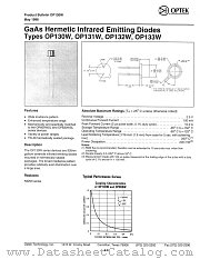 OP132W datasheet pdf Optek Technology