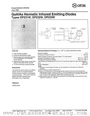 OP231W datasheet pdf Optek Technology