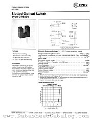 OPB804 datasheet pdf Optek Technology