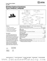 OPB844A datasheet pdf Optek Technology