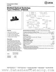 OPB845A datasheet pdf Optek Technology