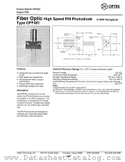 OPF481 datasheet pdf Optek Technology