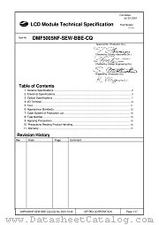DMF5005NF-SEW-BBE-CQ datasheet pdf Optrex Corporation