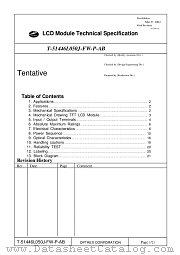 T-51446L050J-FW-P-AB datasheet pdf Optrex Corporation