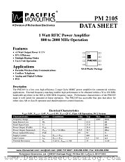 PM2105 datasheet pdf PACIFIC Monolithics