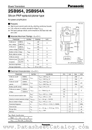2SB0954A datasheet pdf Panasonic